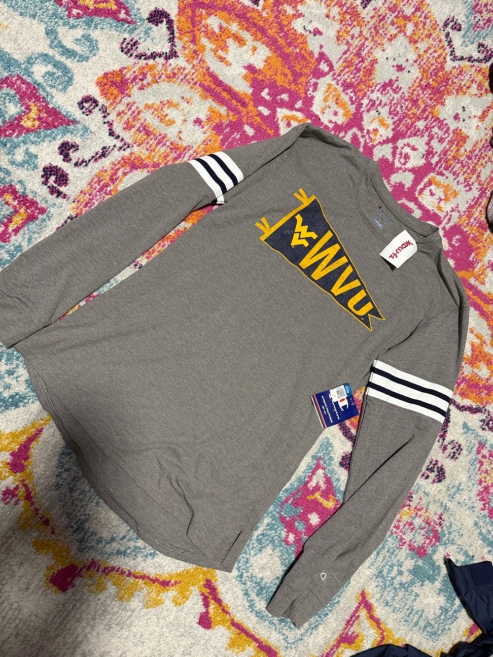 Champion Gray WVU Long Sleeve Tee West Virginia University